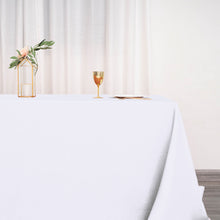 Rectangular Tablecloth In White Polyester 90 Inch x 132 Inch