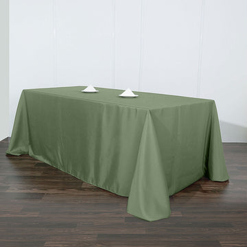 Olive Green Seamless Polyester Rectangular Tablecloth: The Epitome of Elegance