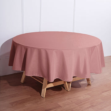 Unleash Your Creativity with the Dusty Rose Seamless Polyester Round Tablecloth 90