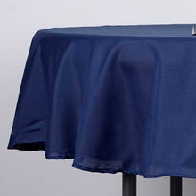 90 Inch Round Tablecloth In Navy Blue Polyester