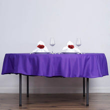 90 Inch Round Tablecloth In Purple Polyester