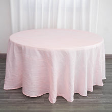 Blush Rose Gold Accordion Crinkle Taffeta For 120 Inch Round Table