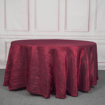 Enhance Your Event with a Burgundy Round Tablecloth