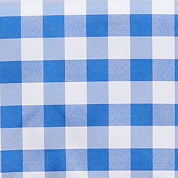 Charming White/Blue Checkered Gingham Square Overlay
