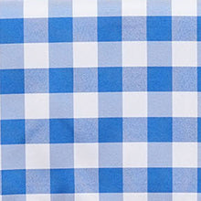 Square White/Blue Polyester 54 Inch Table Overlay In Buffalo Plaid Gingham#whtbkgd