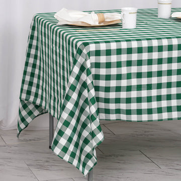 Enhance Your Table Decor with Gingham Polyester Checkered Overlay