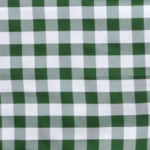 90 Inch Round Buffalo Plaid Tablecloth In White & Green Checkered Polyester#whtbkgd