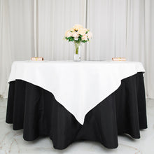 Washable Square Black 100% Cotton Linen Table Overlay 54 Inch 
