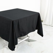 70 Inch Square Black 100% Cotton Linen Seamless Washable Tablecloth 