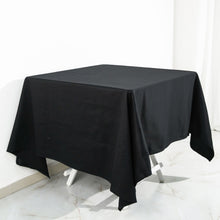 Seamless Washable Square Black 100% Cotton Linen Tablecloth 70 Inch 