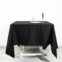 Black Square 100% Cotton Linen Seamless Washable Tablecloth 70 Inch 