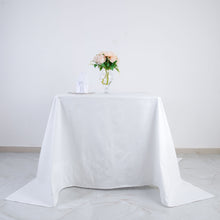 Washable Square White 100% Cotton Linen Tablecloth 90 Inch x 90 Inch