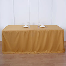 Polyester Table Cover 8 Feet Gold Fitted Rectangular 