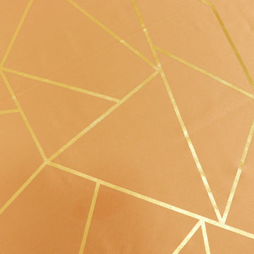 Versatile and Practical: The Gold Foil Geometric Pattern Tablecloth