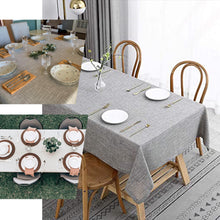 Slubby Textured Natural Linen Tablecloth 60 Inch x 126 Inch Rectangular