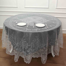 Ivory 90 Inch Premium Lace Round Tablecloth 