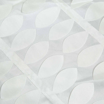 Enhance Your Event Decor with the Ivory 3D Leaf Petal Tablecloth