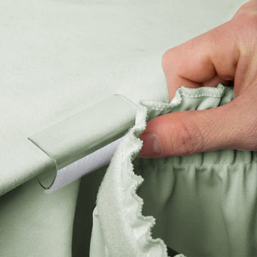Convenient and Neat Table Skirt Attachments