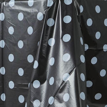 Polka Dots Tablecloth In White & Black 54 Inch x 108 Inch Rectangle 10 Mil Thick PVC Disposable Waterproof#whtbkgd