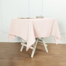 Blush Rose Gold Polyester Tablecloth 54 Inch Square