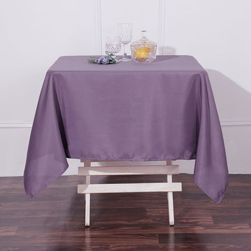 Add Elegance to Your Table with the Violet Amethyst Square Seamless Polyester Tablecloth