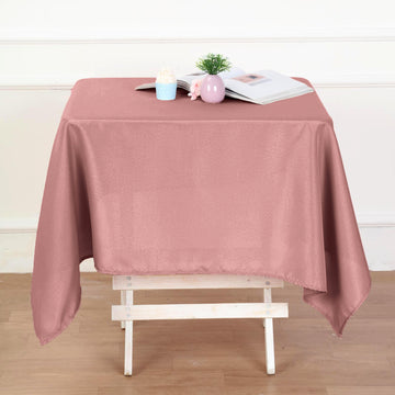 Dusty Rose Square Seamless Polyester Tablecloth 54"x54"
