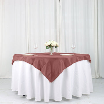 Create Unforgettable Moments with the Cinnamon Rose Square Table Overlay