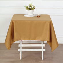 54 inches Gold Square Polyester Tablecloth