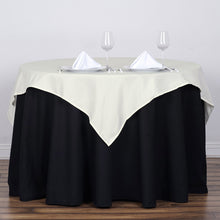 54 Inch Polyester Ivory Square Tablecloth