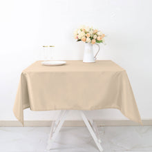 Square 54 Inches Tablecloth Nude Polyester 