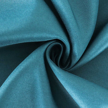 Enhance Your Event Decor with the Peacock Teal Seamless Polyester Square Tablecloth