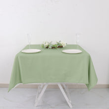 54 Inch Polyester Washable Square Table Overlay in Sage Green