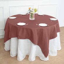 Polyester Seamless Square Table Overlay Cinnamon Rose 70 Inch