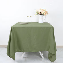 70 Inch Polyester Square Tablecloth Eucalyptus Sage Green
