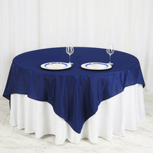 Polyester Square Table Overlay 70 Inch Navy Blue 