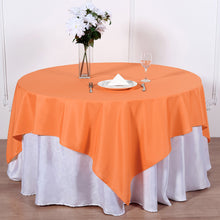 Square 70 Inch Table Overlay Polyester In Orange