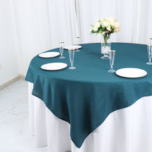 Square Table Overlay 70 Inches Peacock Teal