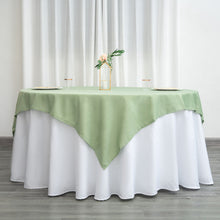 Sage Green 70 Inch Polyester Square Table Overlay