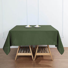 70 Inch Square Olive Green Table Overlay Made Of Polyester