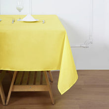 Polyester Square Tablecloth Yellow 70 Inch