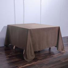 Square Polyester Tablecloth 90 Inch Chocolate Seamless