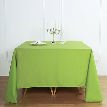 Elevate Your Event with the Apple Green Polyester Tablecloth
