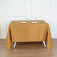 90" Gold Square Polyester Table Overlay