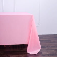 90 Inch Pink Square Tablecloth Seamless Polyester