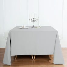 90inch Silver Square Polyester Tablecloth