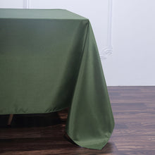 90 Inch Seamless Tablecloth Olive Green Polyester Square