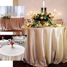 Champagne Round Satin 108 Inch Tablecloth