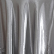 108 Inch Satin Silver Round Tablecloth