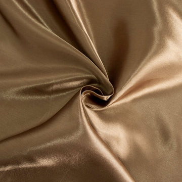 Create Unforgettable Tablescapes with our Taupe Satin Tablecloth