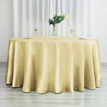 120 Inch Satin Champagne Round Tablecloth